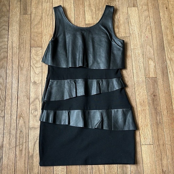 NWT Blaque Label Lamb Leather Bodycon Sheath Dress size L‎ - Picture 9 of 10